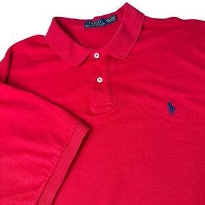 Polo Ralph Lauren Polo Shirt Mens XXL Red Excellent Short Sleeve Pony Logo